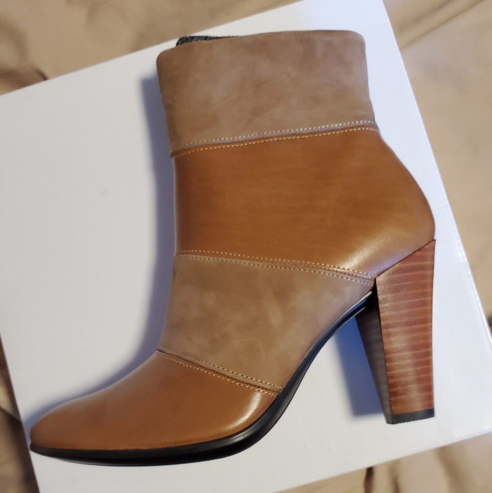 ecco two toned brown booties Size 37